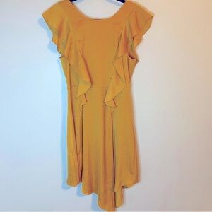 BCBGeneration Asymmetrical Yellow/Gold/Mustard Dress Size 6